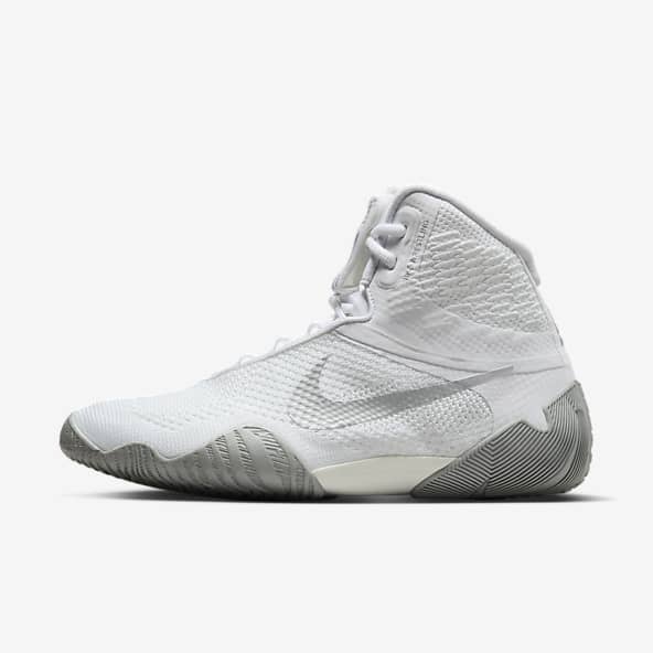 All white nike high top shoes online